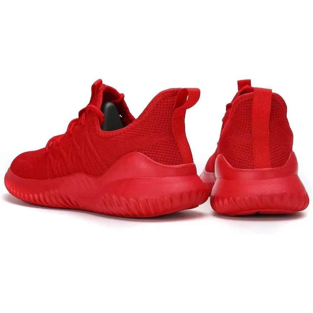 👉 Men's Sneakers Red Walking Classic Sports Athletic Running Casual Shoes - Picture 7 of 7
